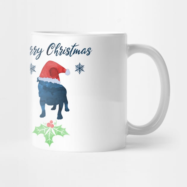 Christmas English Bulldog by TheJollyMarten